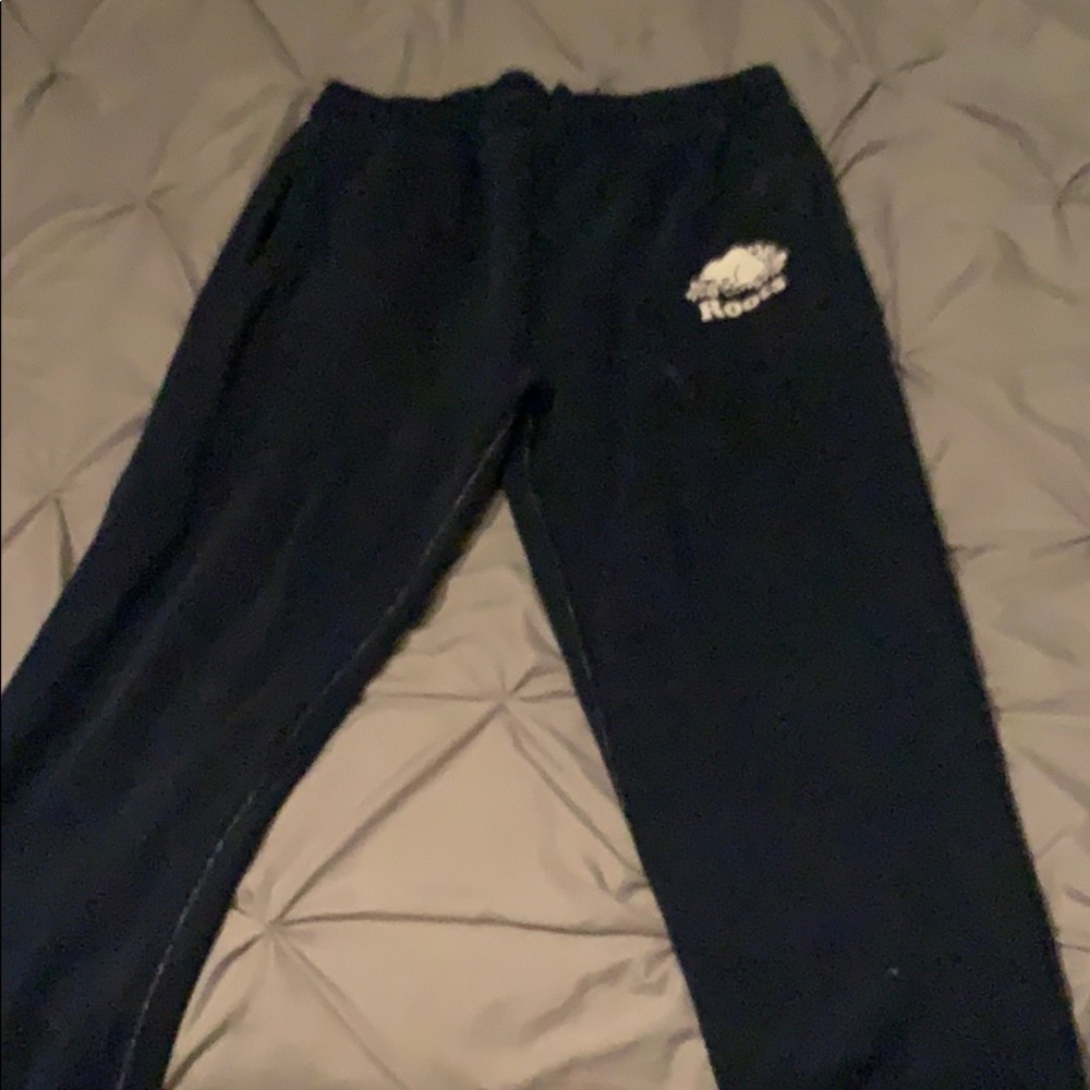 Roots sweatpants with cuffed bottoms